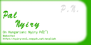 pal nyiry business card